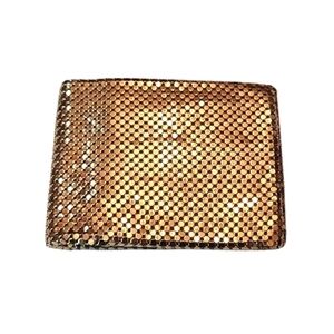 Vintage Whiting & Davis 1920's Gold Mesh Wallet Sequin Lined Billfold Retro Fun